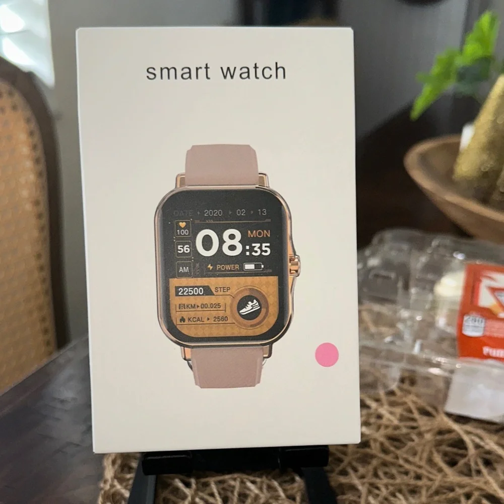 Smart Watch with Pink Strap